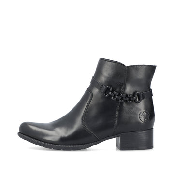 Rieker 78676-00 Womens Leather Boots Black