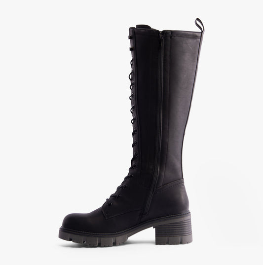 Rieker 92044-00 Womens Tall Boots Black