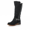 Rieker 94652-00 Womens Knee High Boots Black