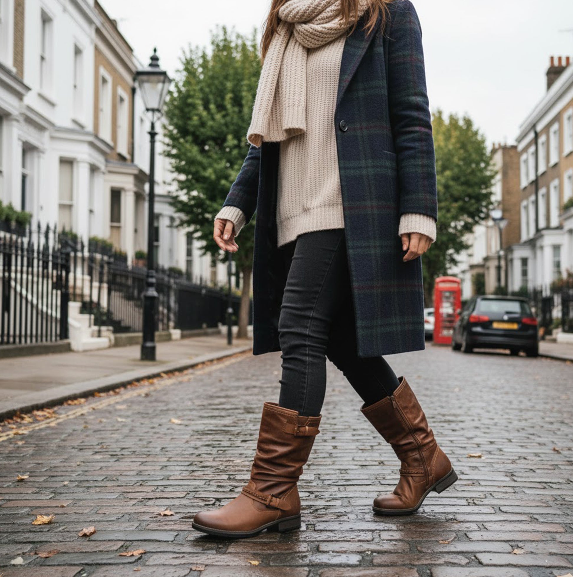 Rieker 98860-22 Womens Calf Length Boots Nut Brown