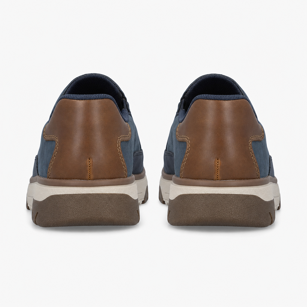 Rieker B9350 Mens Slip-On Trainers Blue