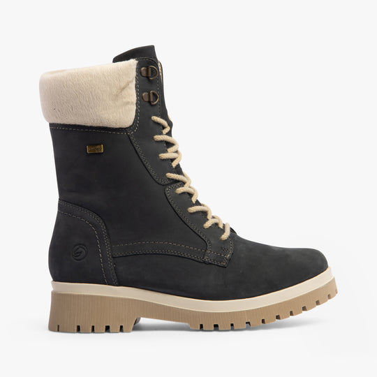 Rieker D1B76 Womens Ankle Boots Blue