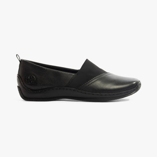 Rieker L1790 Womens Slip-On Shoes Black