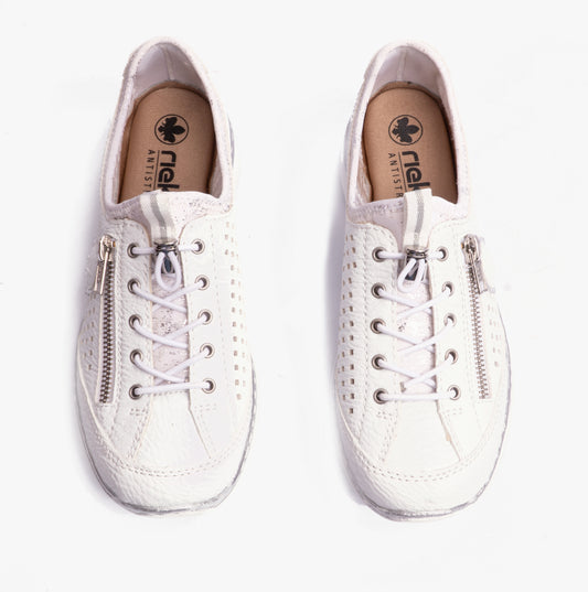Rieker L3296-82 Womens Shoes White