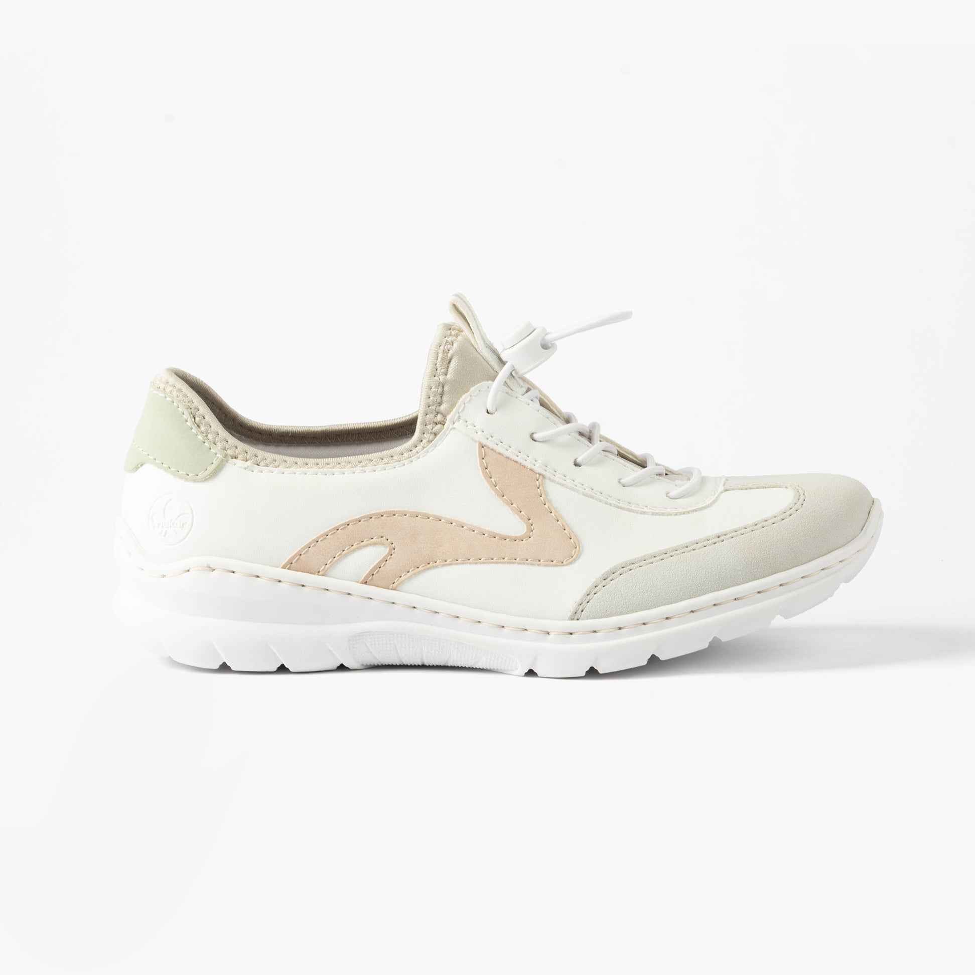 Rieker L32G9-80 Womens Shoes White Combination