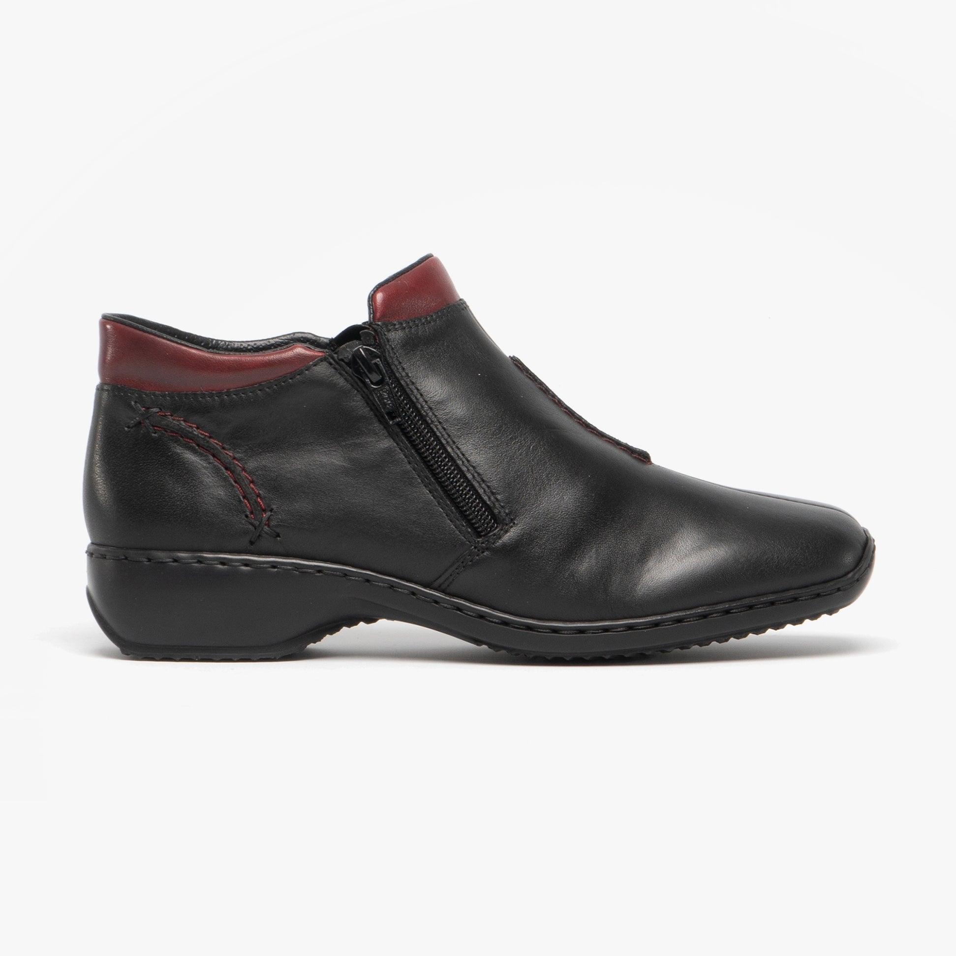 Rieker L3882-00 Womens Leather Boots Black
