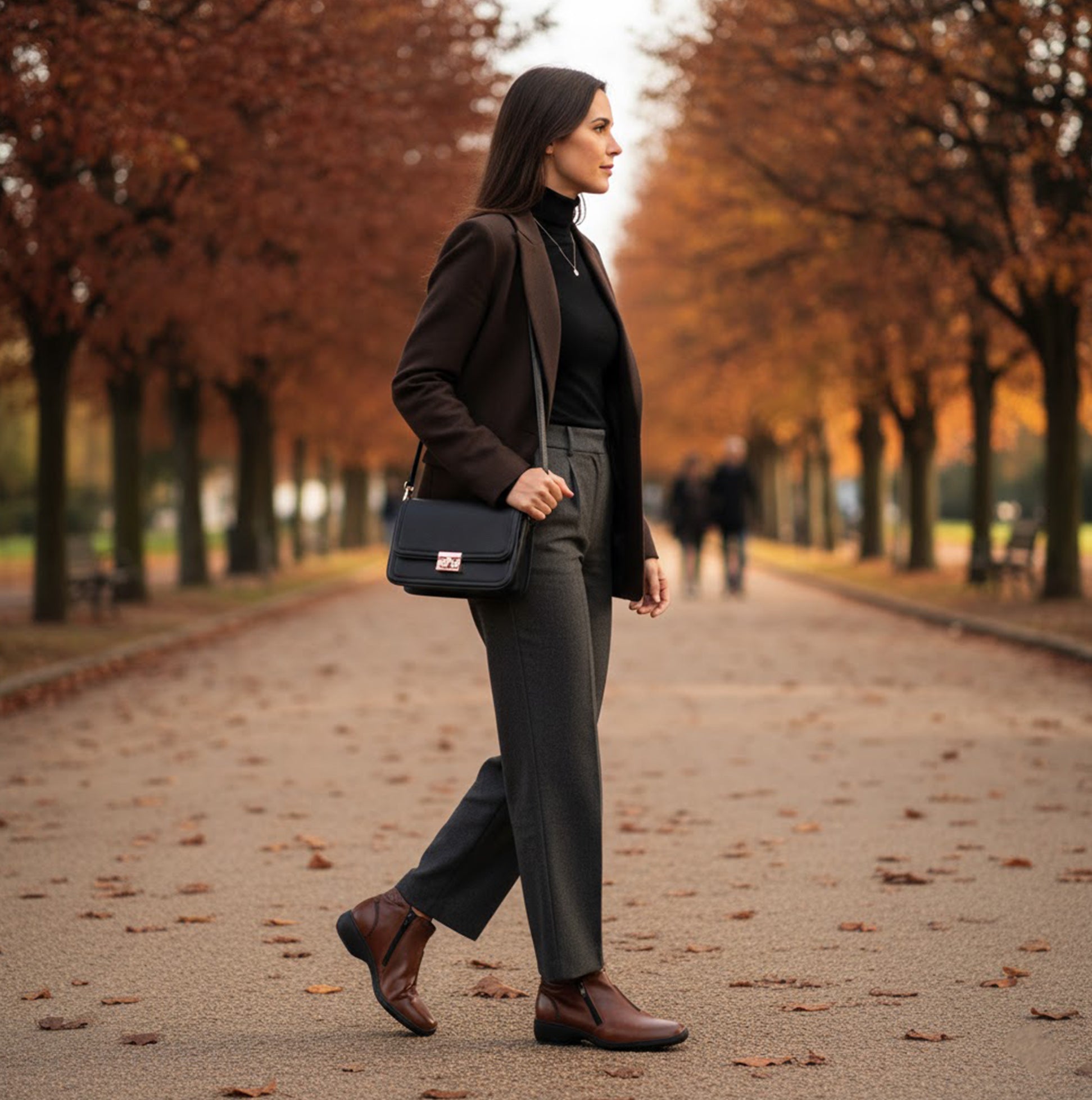 Rieker L3882-24 Womens Ankle Boots Nutmeg