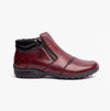 Rieker L4655-35 Womens Leather Boots Red