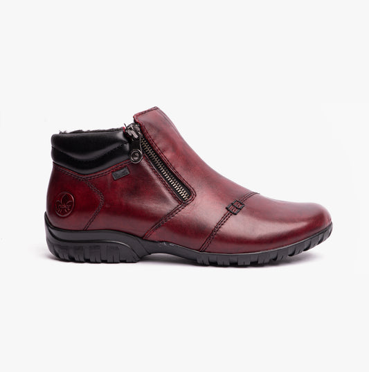 Rieker L4655-35 Womens Leather Boots Red