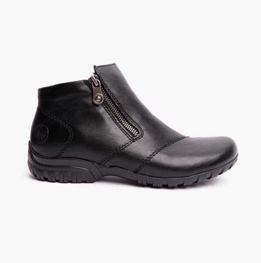 Rieker L4663-01 Womens Ankle Boots Black