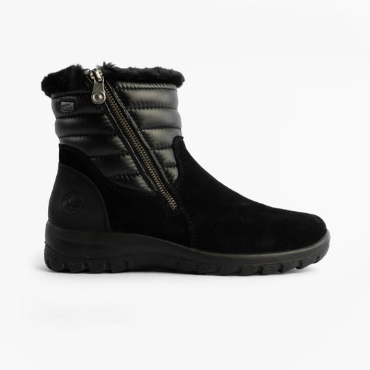 Rieker L7187 Womens Snow Boots Black
