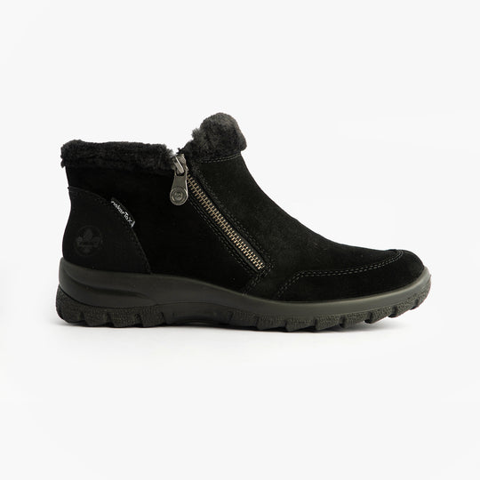 Rieker L7188 Womens Ankle Boots Black