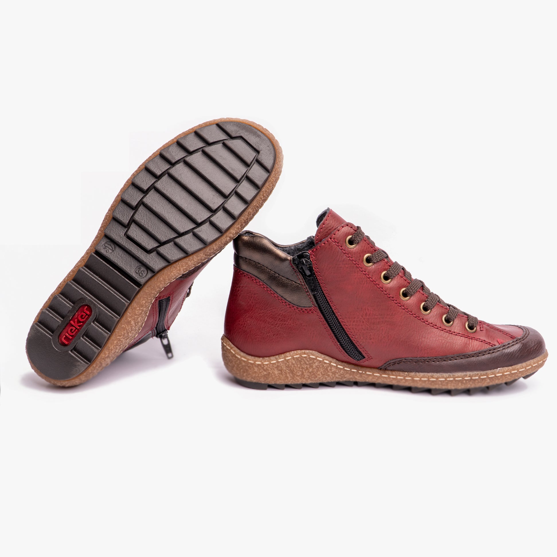 Rieker L7500-35 Womens Boots Red