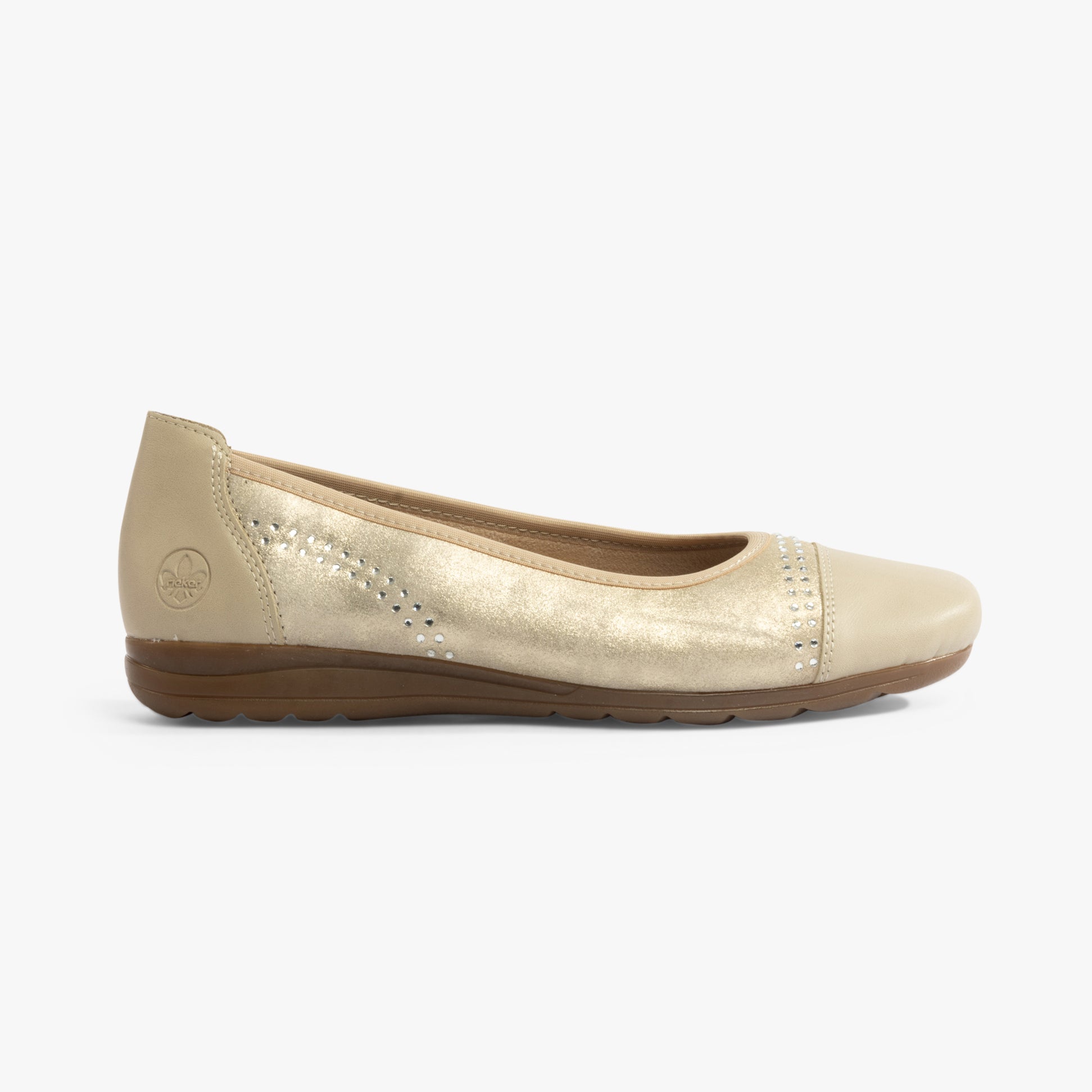 Rieker L9353-62 Womens Shoes Beige