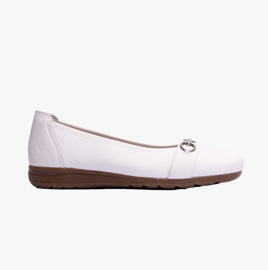 Rieker L9360-80 Womens Shoes White