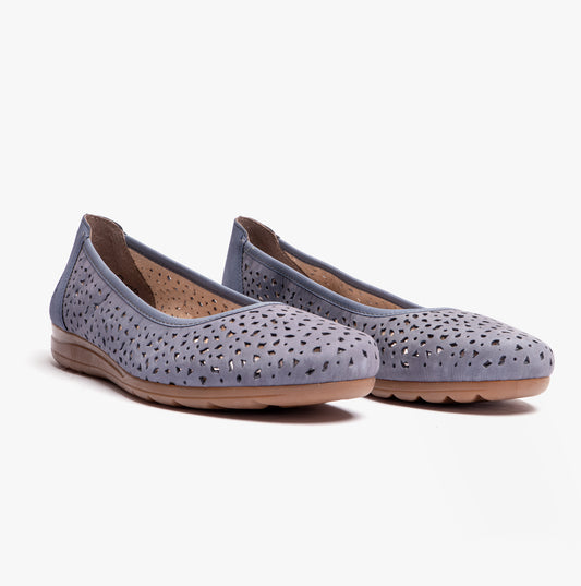 Rieker L9365-14 Womens Shoes Blue