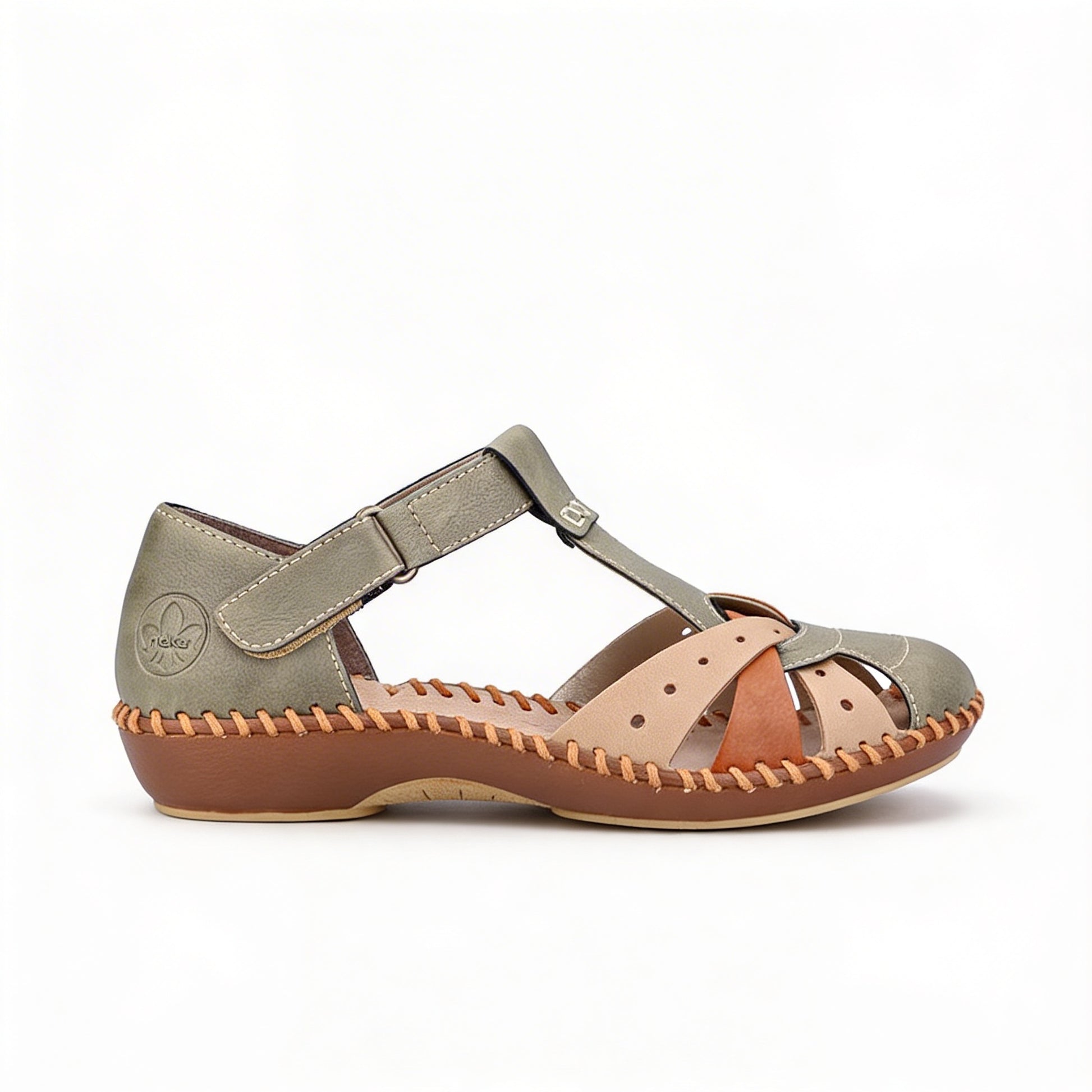 Rieker M1655-54 Womens Sandals Green