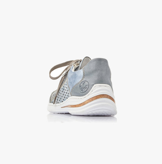 Rieker M35G6-12 Womens Shoes Blue
