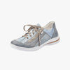 Rieker M35G6-12 Womens Shoes Blue