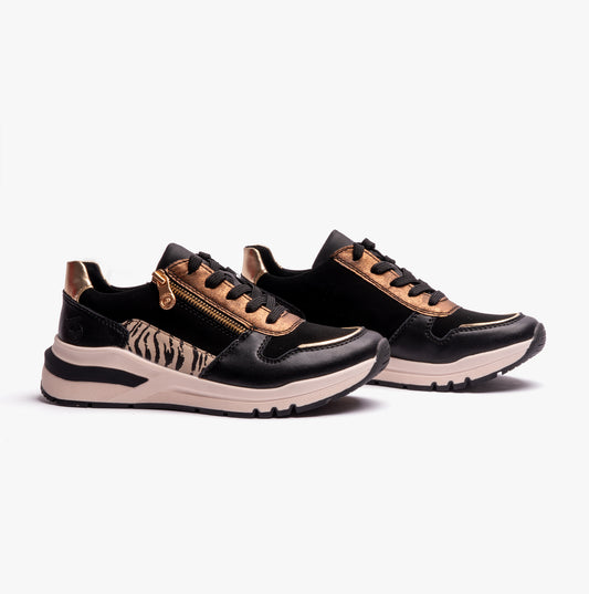 Rieker M6616-00 Womens Shoes Black