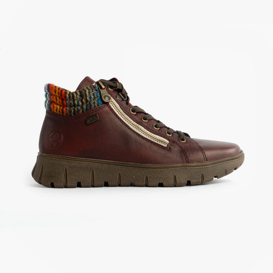 Rieker N1305 Womens Ankle Boots Red