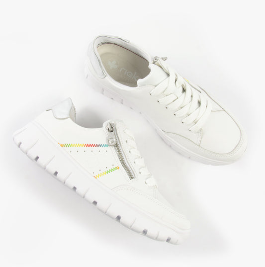 Rieker N1313-80 Womens Shoes White