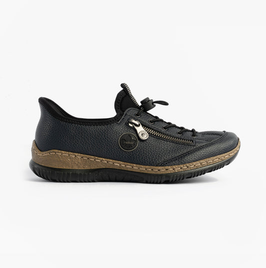Rieker N3267-54 Nikita Womens Bungee Lace Shoes Blue