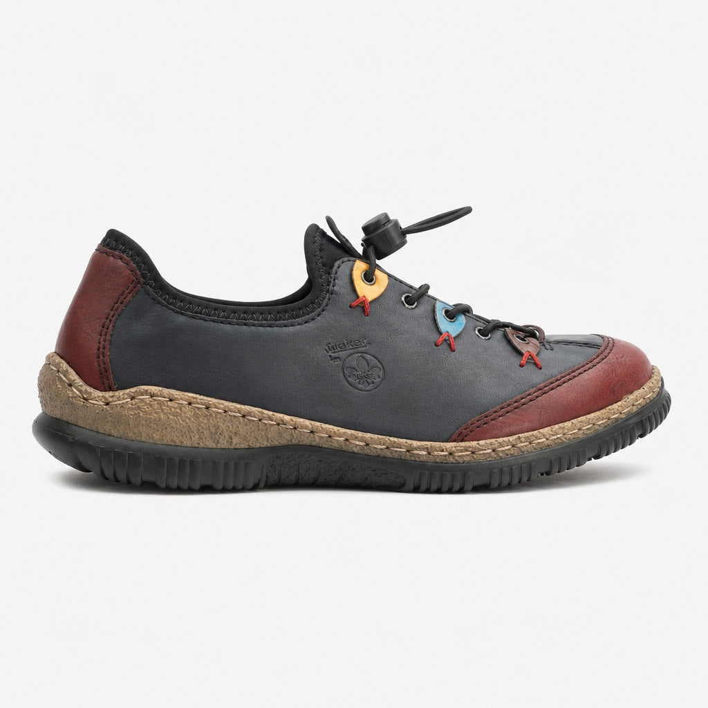 Rieker N3271-35 Womens Shoes Navy/Combi