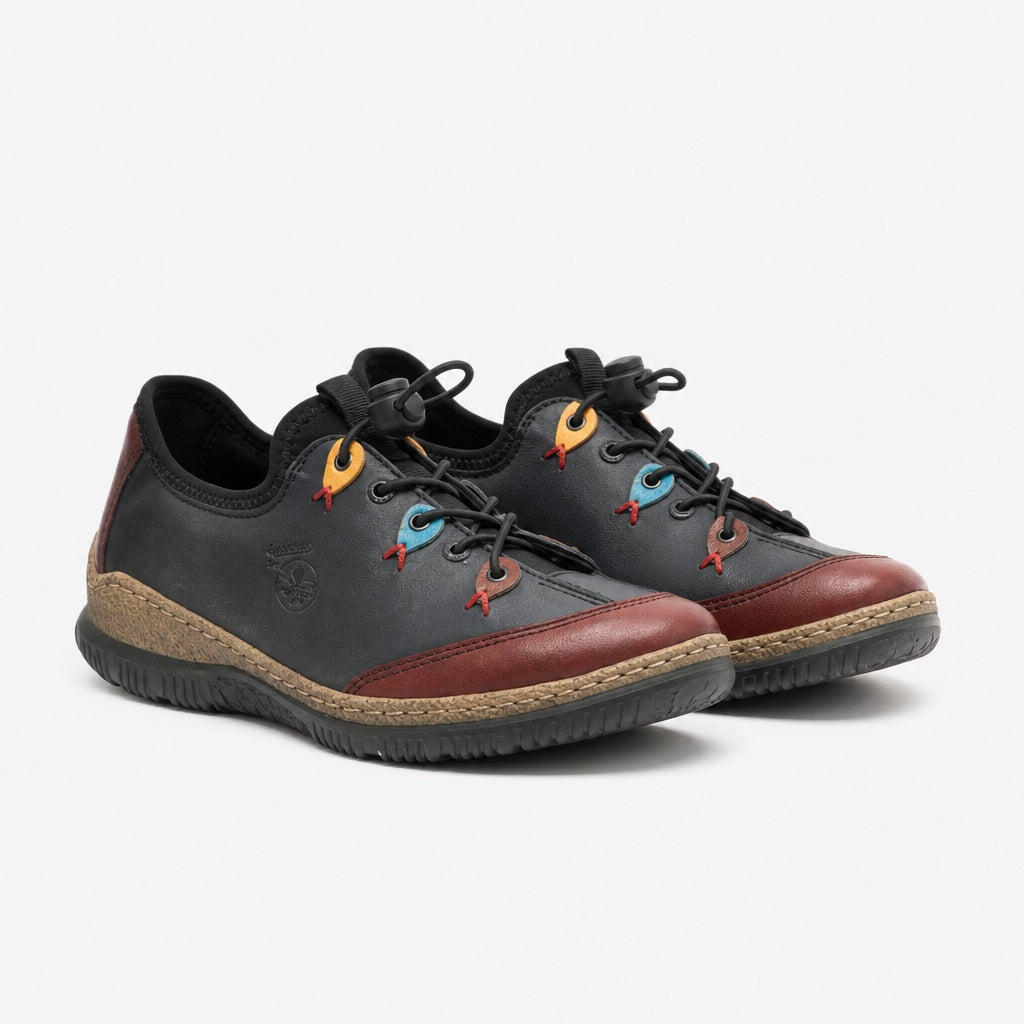 Rieker N3271-35 Womens Shoes Navy/Combi
