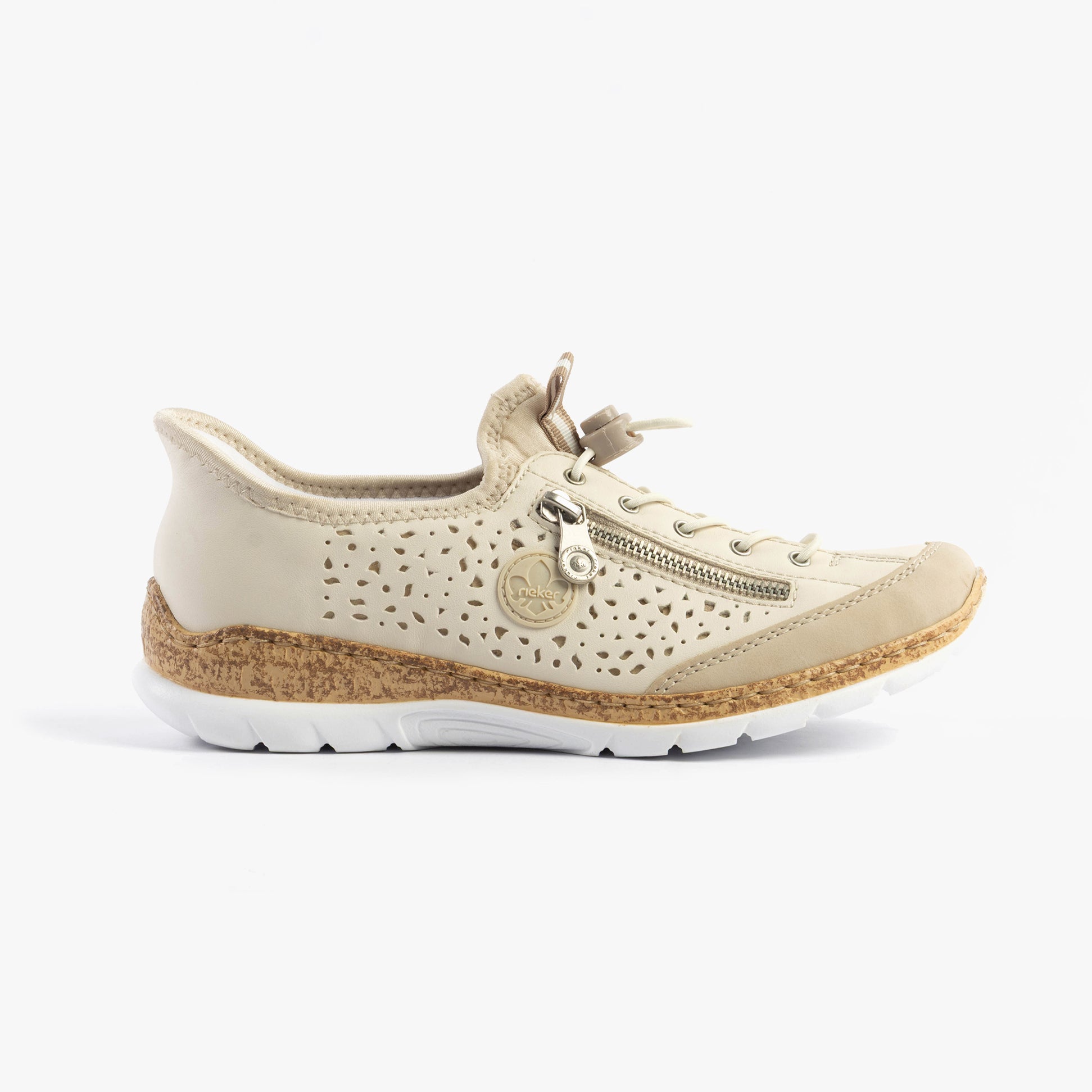 Rieker N42V3-60 Womens Shoes Beige