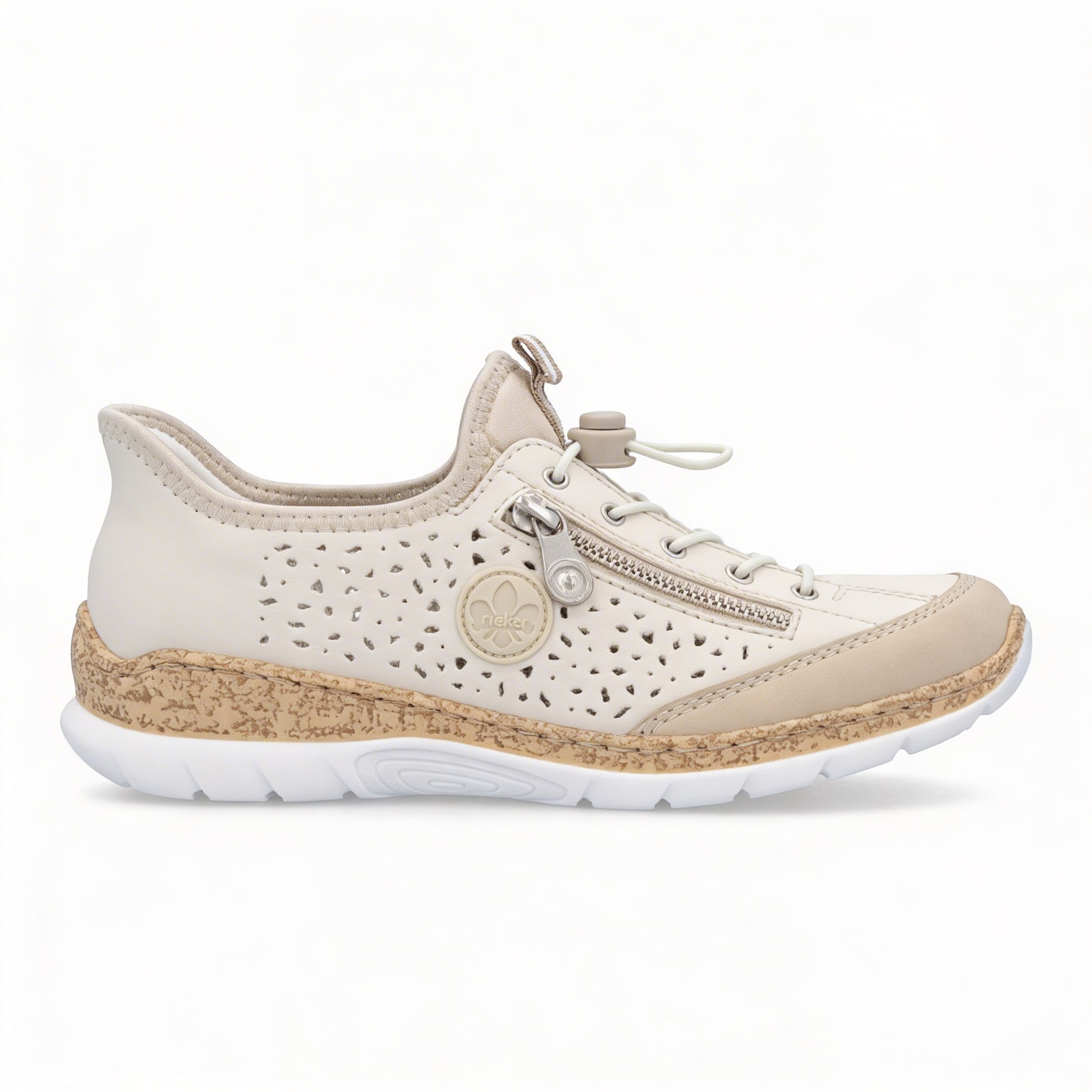 Rieker N42V3-60 Womens Shoes Beige