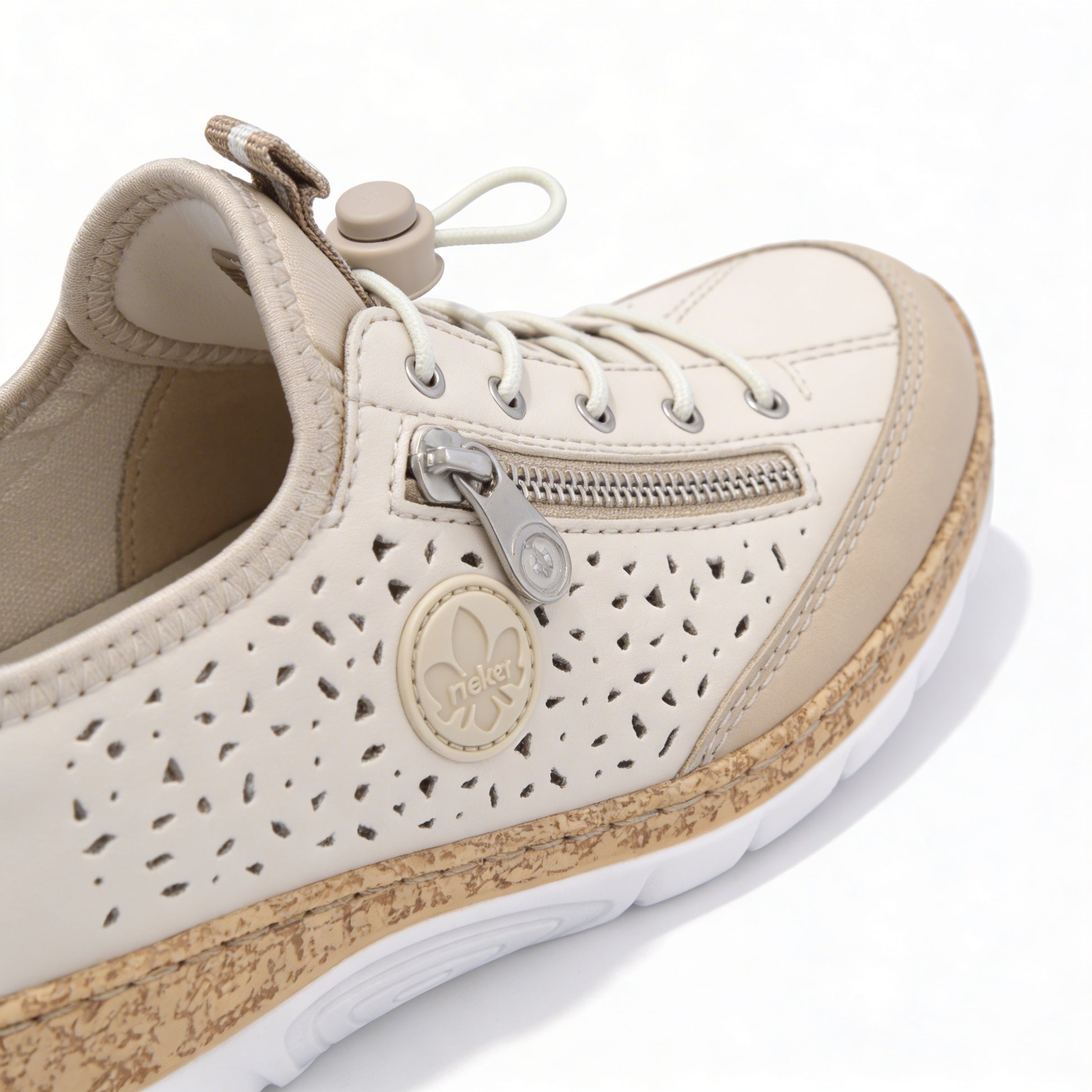 Rieker N42V3-60 Womens Shoes Beige