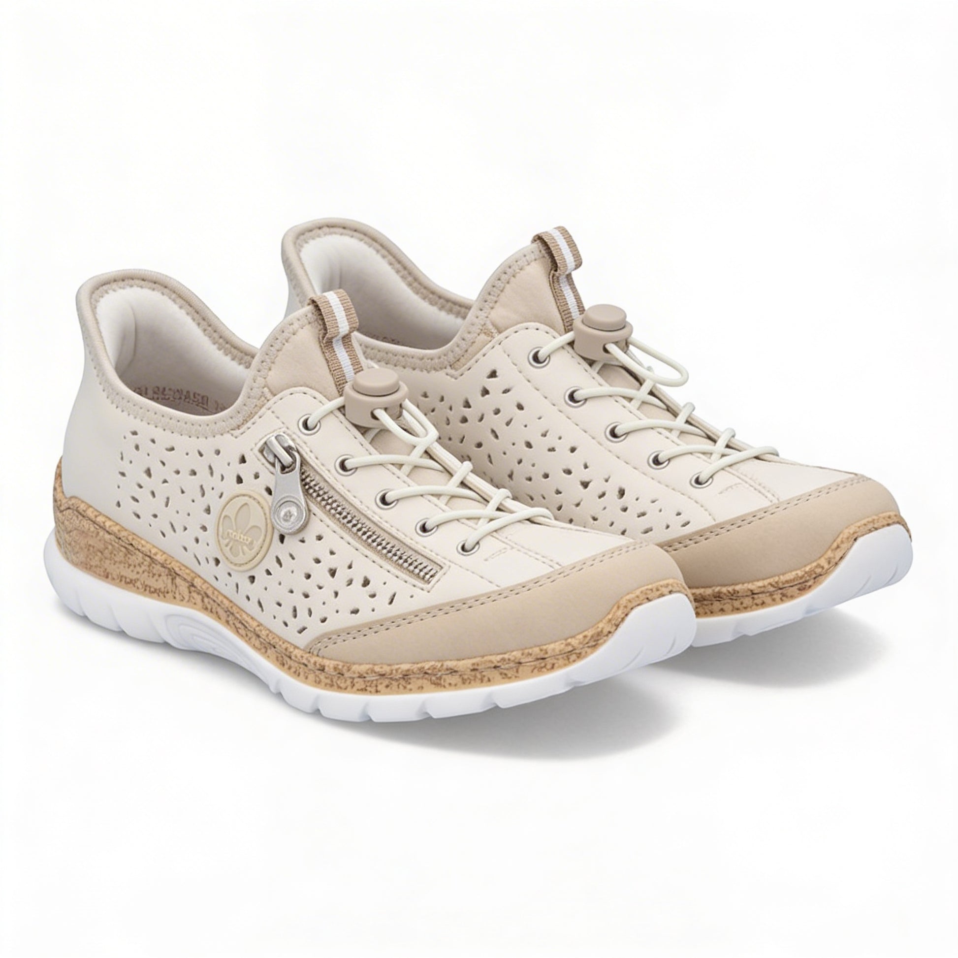 Rieker N42V3-60 Womens Shoes Beige