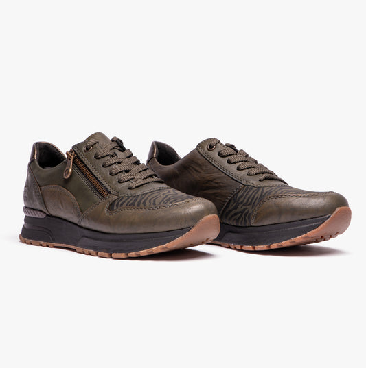 Rieker N7401-52 Womens Trainers Forest