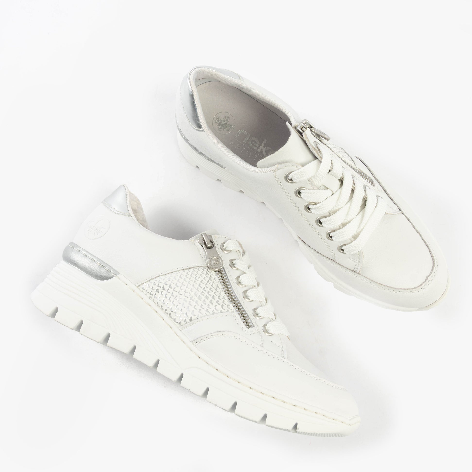 Rieker N8322-80 Womens Shoes White