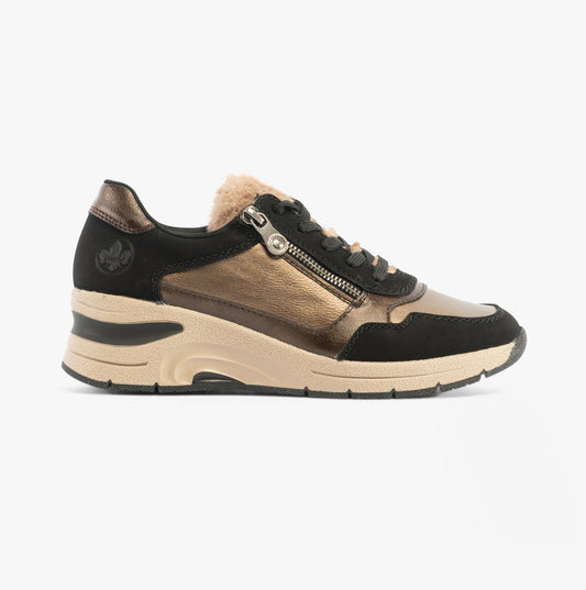 Rieker N9301-90 Womens Trainers Beige