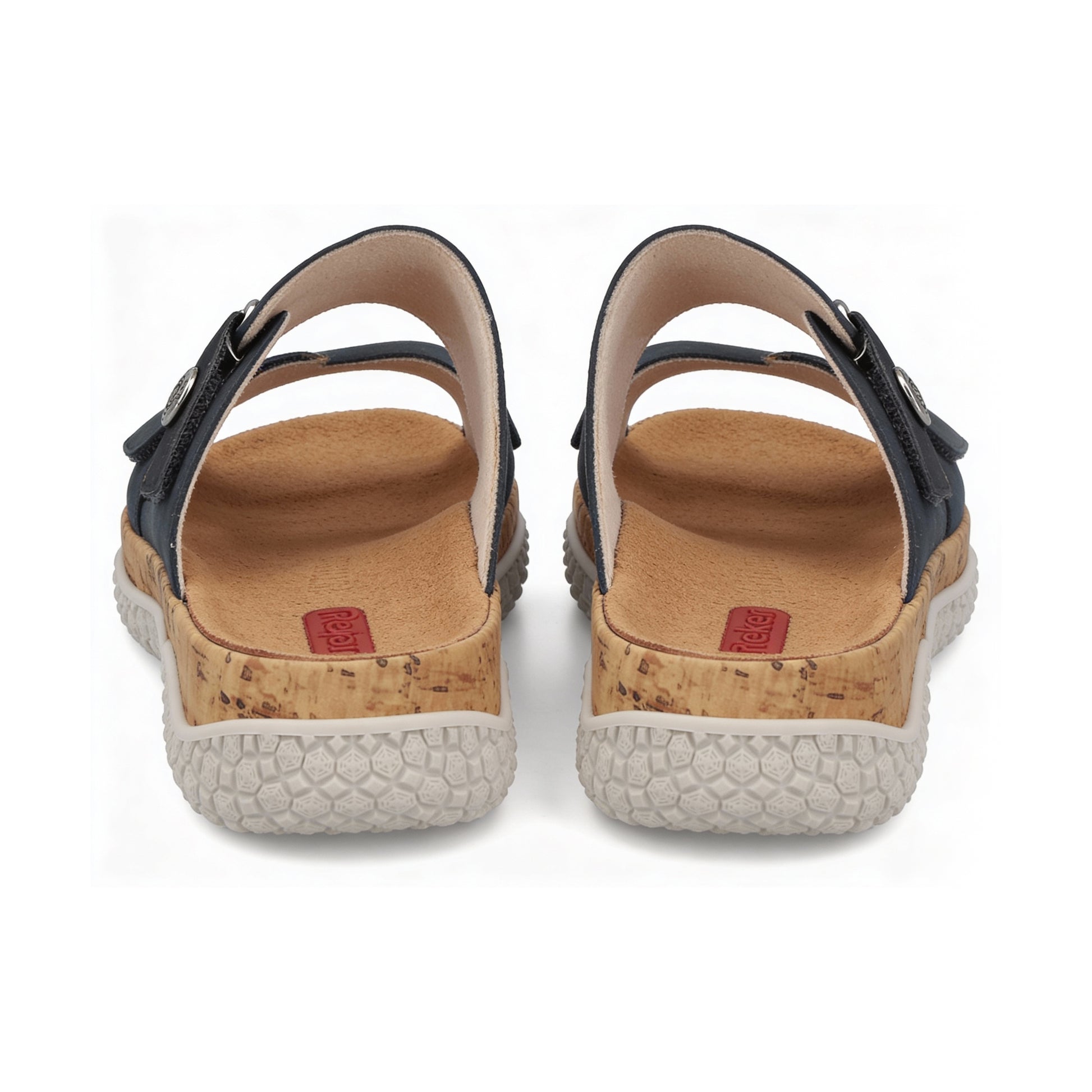 Rieker V0300 Womens Cross Strap Sandals Blue