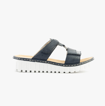 Rieker V1396-14 Womens Sandals Blue