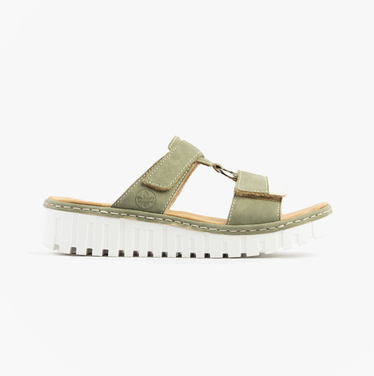 V1396-52 Womens Sandals Green Combination