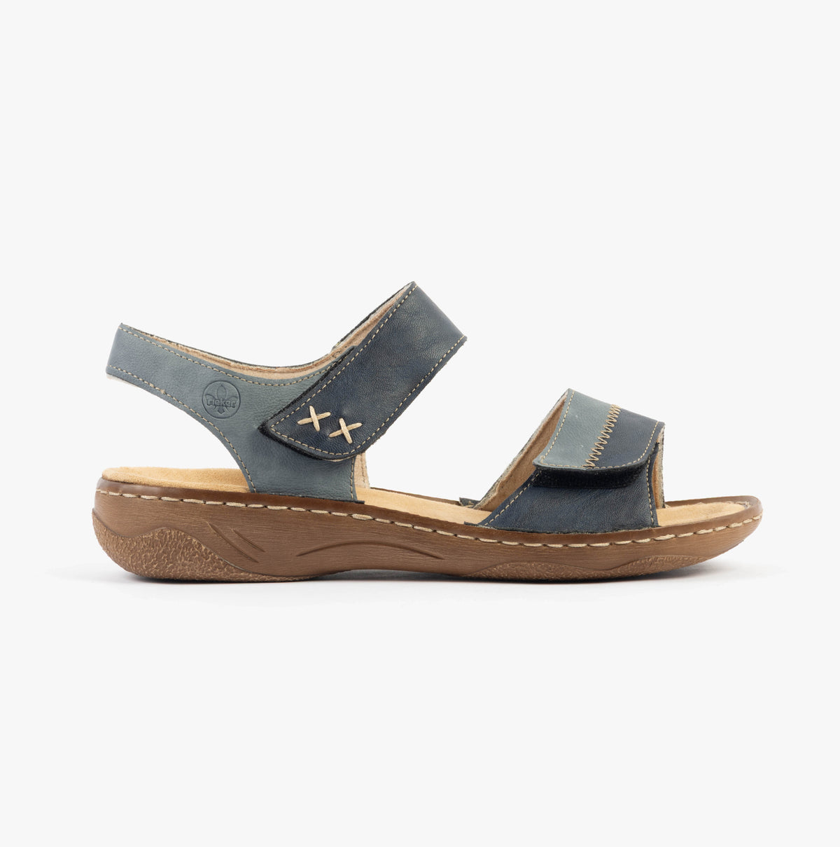 Rieker V2860-14 Womens Sandals Blue