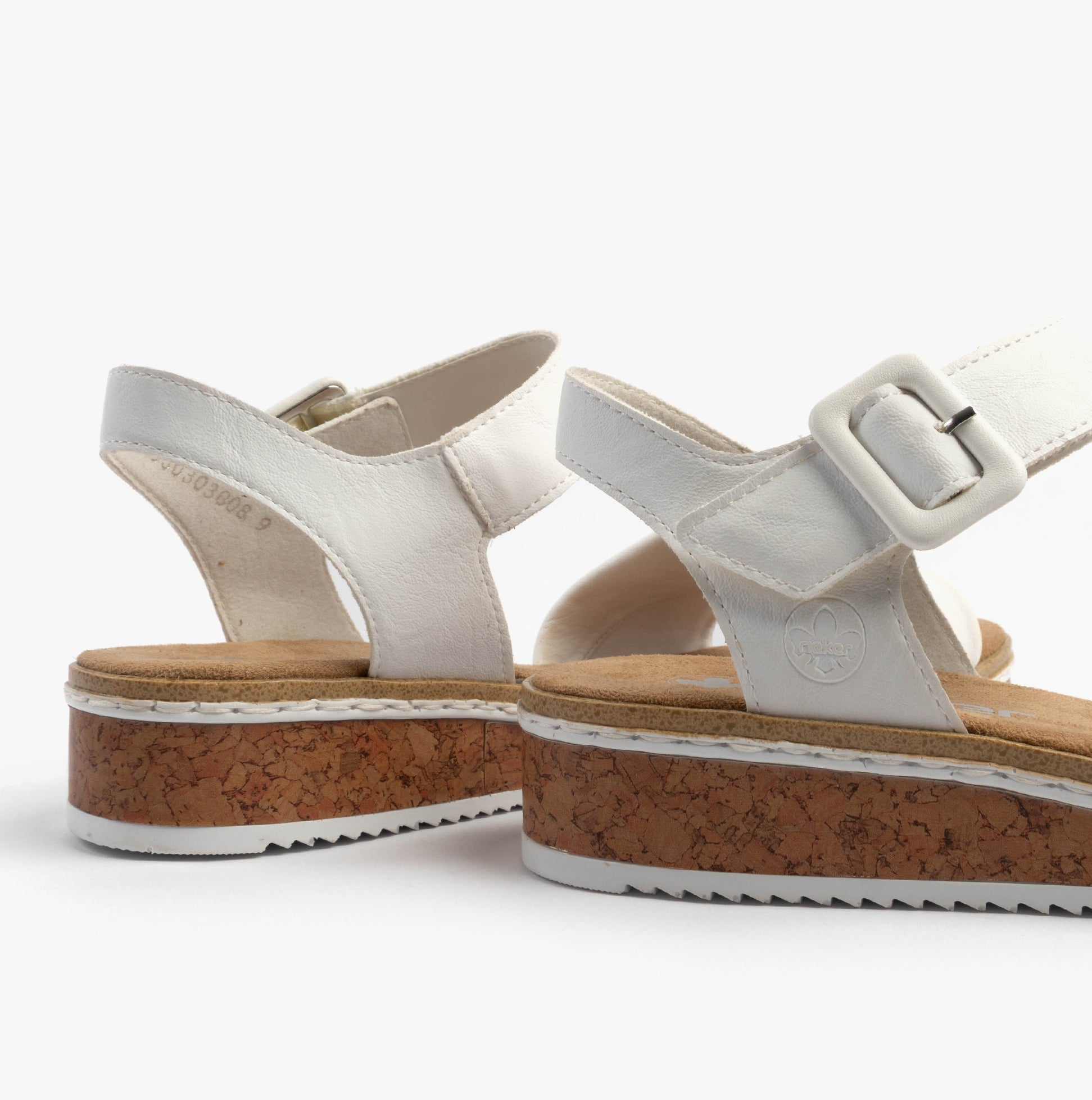Rieker V3691-80 Womens Sandals White