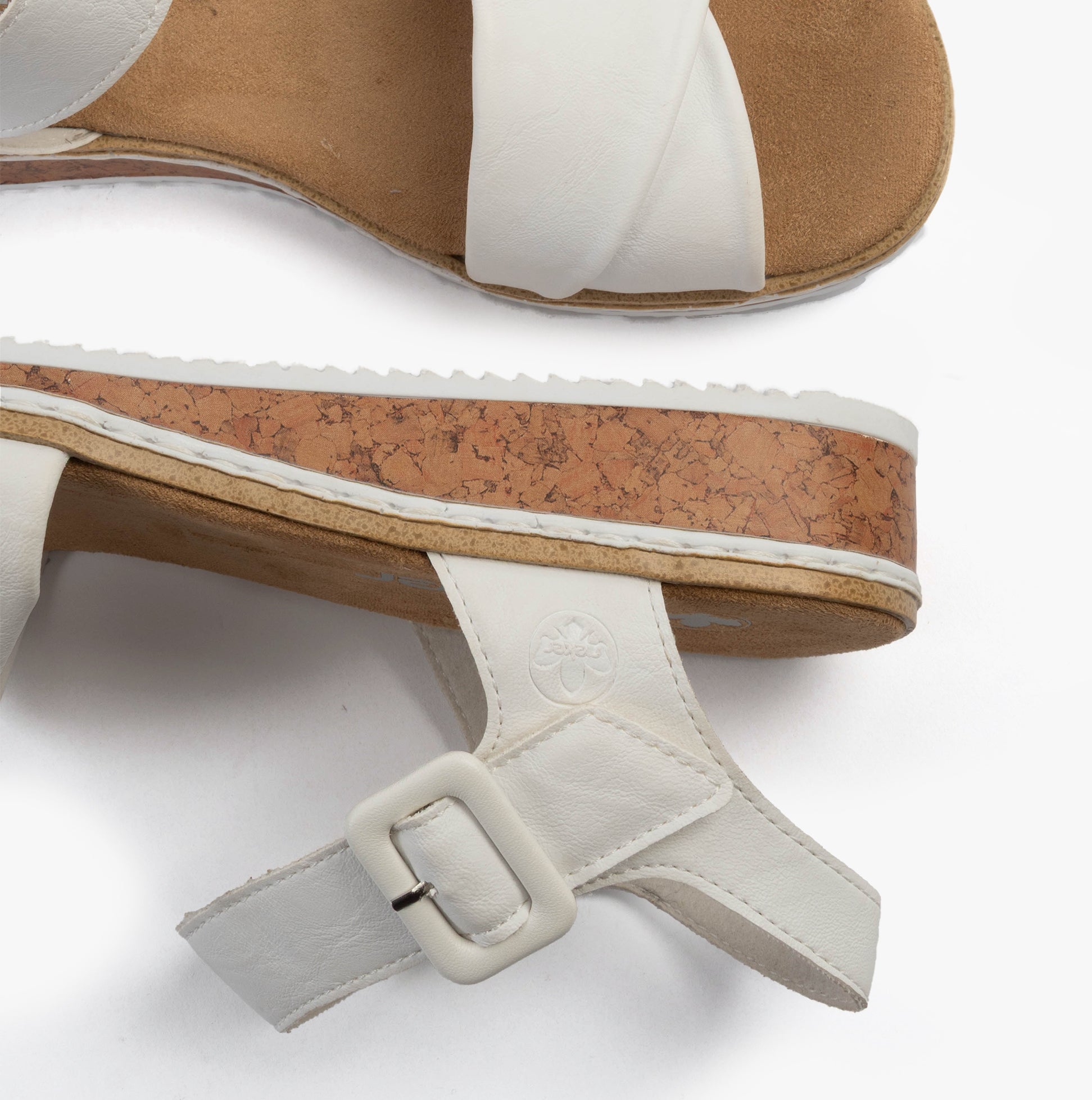 Rieker V3691-80 Womens Sandals White