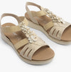 Rieker V3788-60 Womens Sandals Beige