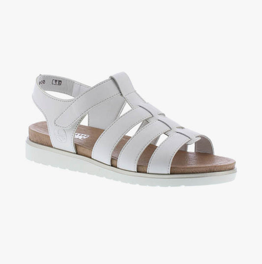 Rieker V5062-80 Womens Sandals Off White