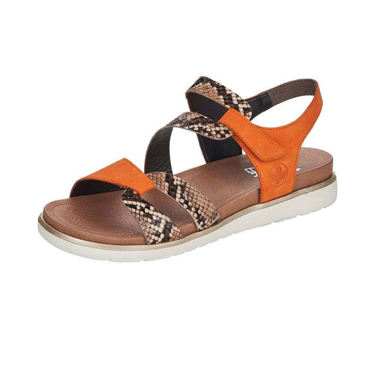 Rieker V5069-24 Womens Sandals Mandarine