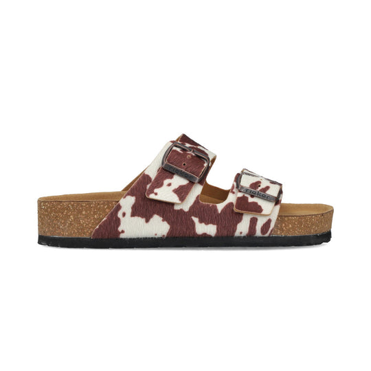 Rieker V6391 Womens Sliders Cow Print