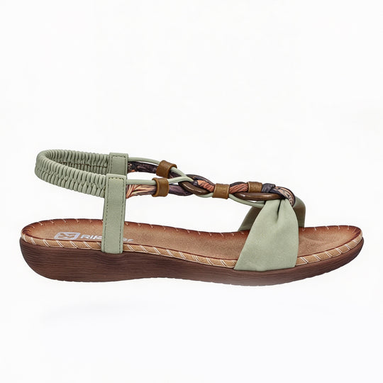 Rieker V7568 Womens Ankle Strap Sandals Green