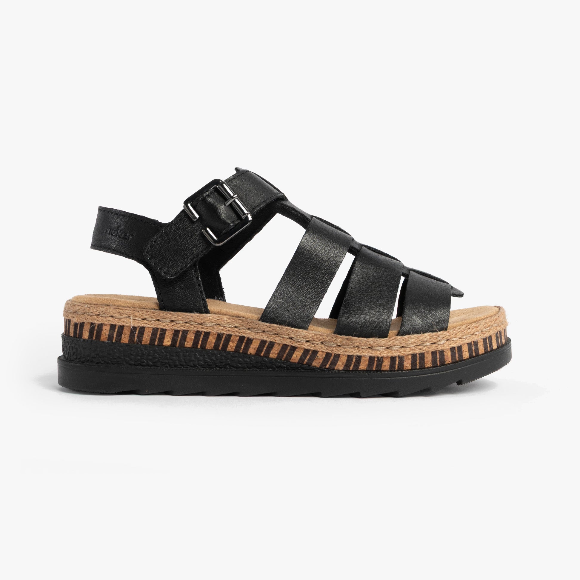 Rieker V7904-00 Womens Sandals Black