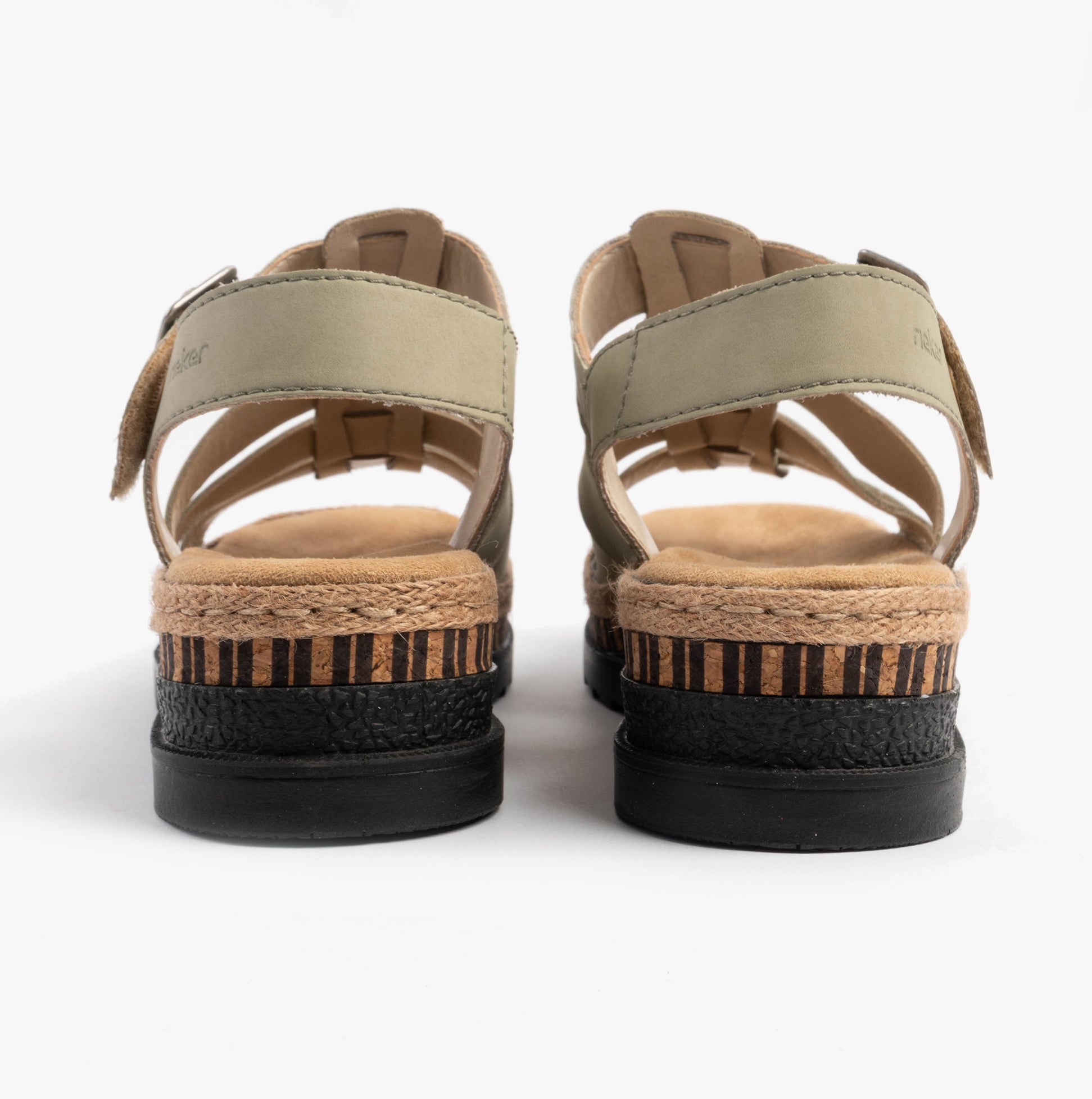 Rieker V7904-52 Womens Sandals Green