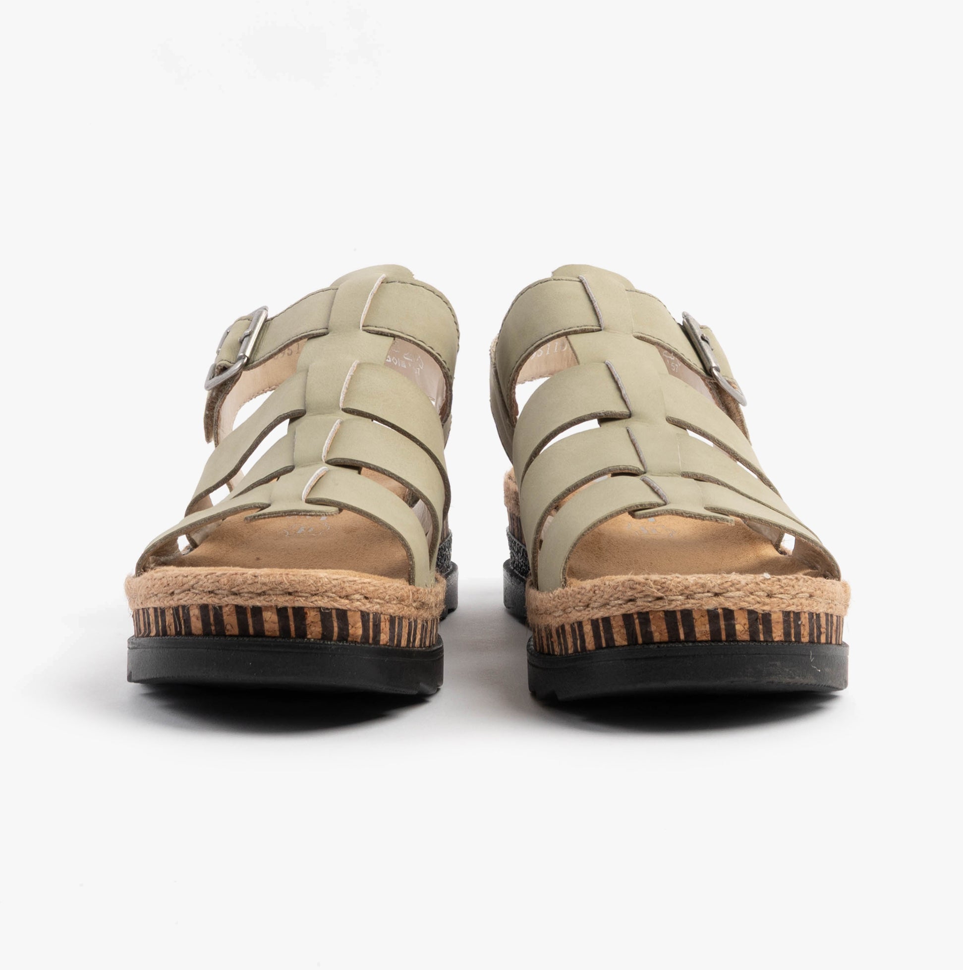 Rieker V7904-52 Womens Sandals Green